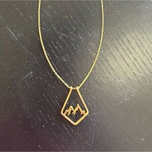 Elegant Mountain Ring Holder Necklace